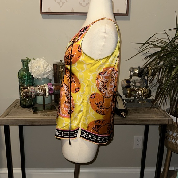 Hale Bob Silk Pink Orange Yellow Blouse EUC - Picture 4 of 9